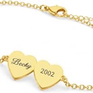 Personalized Love Bracelet Featuring 1-4 Heart Designs
