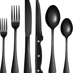 KUIHT Black Silverware Set
