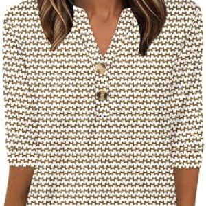 OFEEFAN 3/4 Sleeve Henley Shirts
