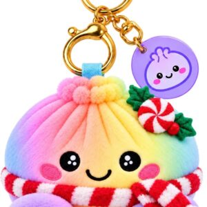 Plush Dumpling Stress Ball Keychain Portable Stress Relief Pendant (Style B)