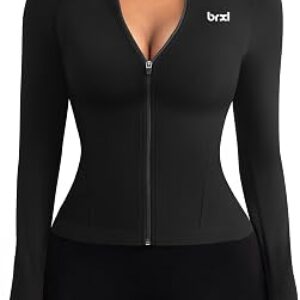 BRXL Workout Jackets for Women Seamless Lightweight Zip Up Jacket