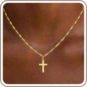 FEZODO Gold Cross Necklace