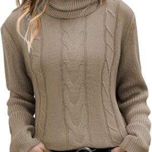 MIXSHE Cable Knit Turtleneck
