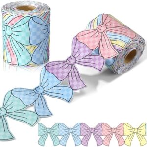 65 ft Pastel Bow Bulletin Board Borders Checkered Back to School Trim