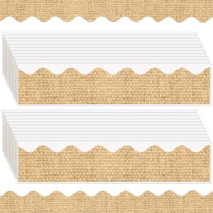 70 ft Burlap Bulletin Board Borders 71 Sheets Self Adhesive Scalloped Trim