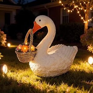 SHINESORC Baby Goose Resin Statue