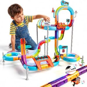 Upgraded Electric Train Set for Kids & Toddlers, Race Track Toy for Ages 3+