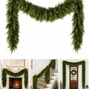 LAOWUJA Artificial Christmas Cedar Garland