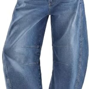 TRENDY QUEEN Women‘s Barrel Jeans