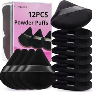 BEAKEY 12pcs Face Triangle Powder Puffs