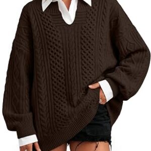TRENDY QUEEN Oversized Cable Knit Sweaters