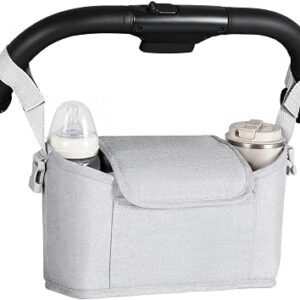 Universal Stroller Caddy Organizer with Cup Holders, Diaper Caddy Bag