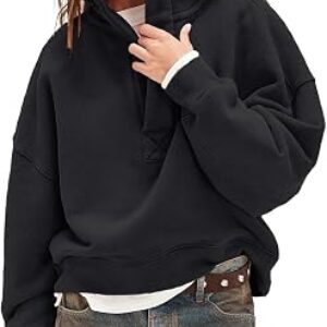 FENCLUSHY Oversized Henley Neck Sweatshirt