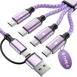 USB C Splitter Multi Charging Cable 5FT