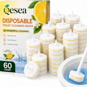 QESEA Toilet Wand Brush Heads 40 Count
