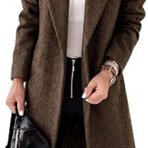 LADIYO Womens Classic Coat Long Jacket