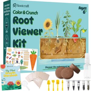 Root Viewer Kit for Kids – Science STEM Toys with Fun Stickers & Storybook, Craft Planting Kits for Ages 4-12, Birthday Gifts for Girls & Boys 4 5 6 7 8 9 10 Year Old(A Size)