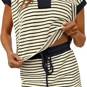 FISOEW Striped 2 Piece Outfits