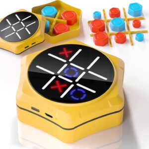 Tic Tac Toe Handheld Game Bolt : VORQXIN Digital Electronic Brain Teaser – 5 in1 Portable Mini Console Mute Function Travel Games for Car Ride,Unique Gift for Boys Girls and Adults