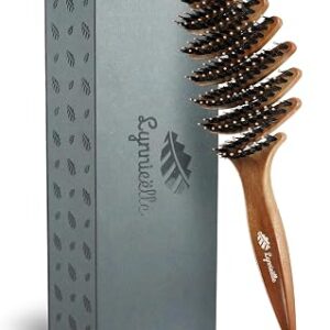 LYNNIEËLLE Boar Bristle Flexi Detangler Brush