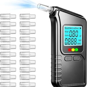 Portable BAC Breathalyzers for Alcohol with 20 Mouthpieces