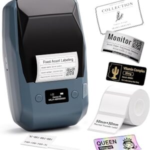 NIIMBOT M2 Label Maker with Tape 2Inch Thermal Transfer Label Printer, Blue