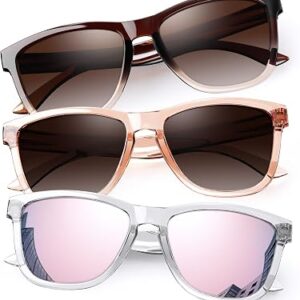 QALLY 3 Pack Polarized Sunglasses