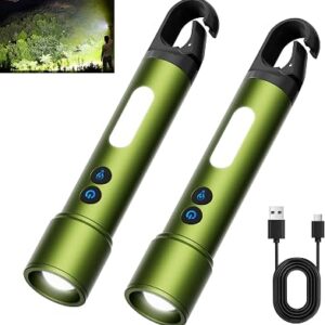 BACKAGAIN 2-Pack LED Flashlights Rechargeable