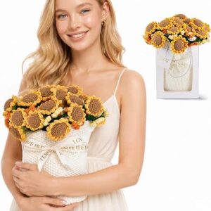 POLBECKY Crochet Flowers Rose Bouquet Blanket