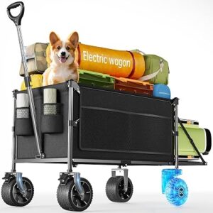 Electric Utility Wagon 330lb Load 180L Foldable Wheels