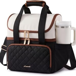 LOVEVOOK Insulated Lunch Box for Women,Large Double Deck Adult Lunch Bag