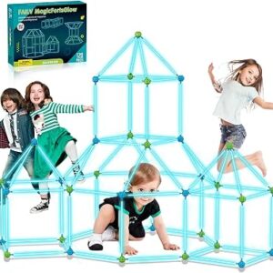 Kids Fort Building Kit (120-Piece, Glow in The Dark)