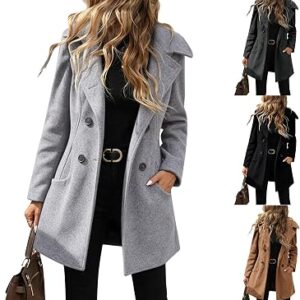 TOUMOV Women’s Wool Coat Peacoat