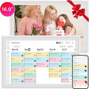 Anyuse16″ Smart Digital Calendar Wall Desk Mount Planner