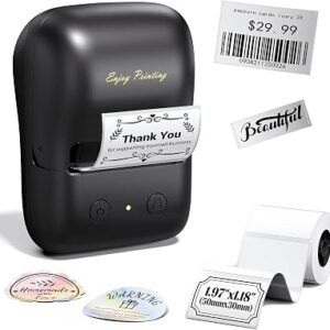 TATTMUSE 2 Inch Bluetooth Label Maker Machine, A421 Label Printer, Black