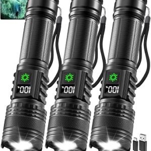 HUCCBS 3 Pack Rechargeable Flashlights