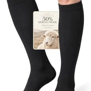 PULIOU Merino Wool Compression Socks