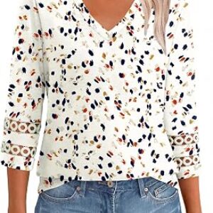 GKBK 3/4 Length Sleeve Womens Tops Dressy Casual Blouses