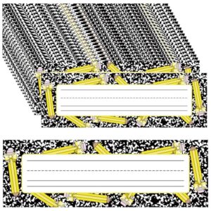 72 Pcs Composition Pencil Desk Name Tags for Classroom Locker Tag Preschool