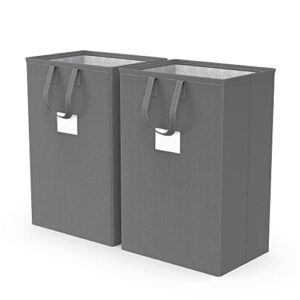 75L Large Laundry Hamper with Handles, Dirty Clothes Hamper for Bedroom Waterproof, Freestanding Tall Laundry Basket Waterproof, Hamper for Bedroom, Bathroom, Dorm, Toys Storage(Grey）