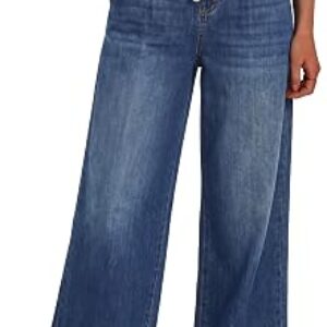 ANRABESS Women’s Wide Leg Jeans Drawstring Denim Pants with Pockets