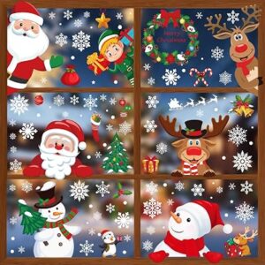 TRAPLACE 9 Sheets Snowflake Window Stickers Decals