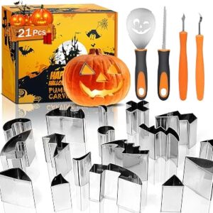 Halloween Pumpkin Carving Kit For Kids, New 21Pcs umpkin Carving Tools Set