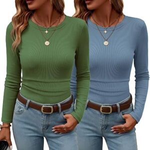 Gihgoew Womens Long Sleeve T Shirts–2 Pack