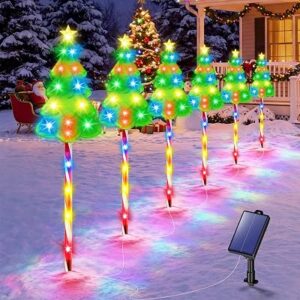 AOUNQ Christmas Tree Pathway lights 6pack