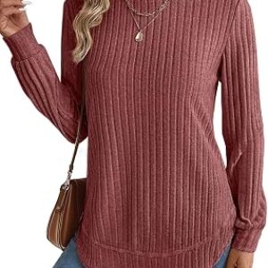 JUSTFASHIONNOW Womens Long Sleeve Shirts Lightweight Sweaters