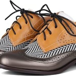 YREMAEL Women Black Oxfords
