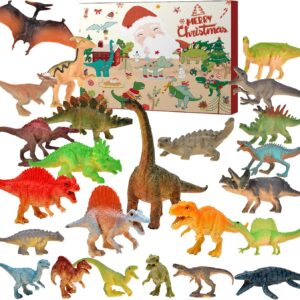 Advent Calendars 2026 Kids Dinosaur Toys, 24 Days Countdown Christmas Advent Calendars for Kids Gift with Different Dino Figure, Ideal Xmas Gift for Boys Girls Teens 3 4 5 6 Years Old