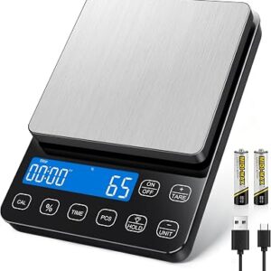 Food Scale, 0.1g/0.001oz High Precision Kitchen Scale with Percentage Mode