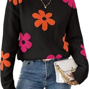Libsorge Womens Flower Sweaters